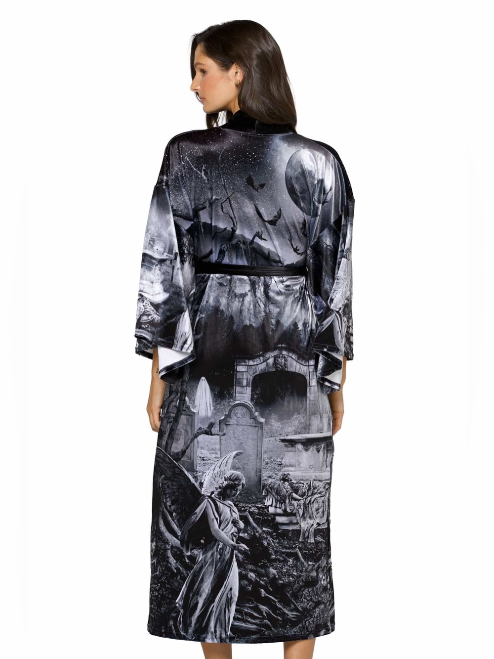 Blackmilk Necropolis Velvet Swan Kimono - Picture 4 of 8